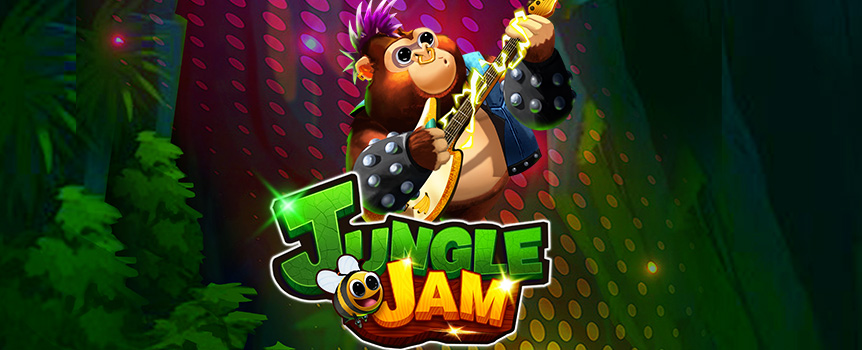 Enter the Jungle Jam pokie at Joe Fortune.




